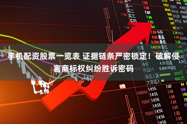 手机配资股票一览表 证据链条严密锁定！破解侵害商标权纠纷胜诉密码